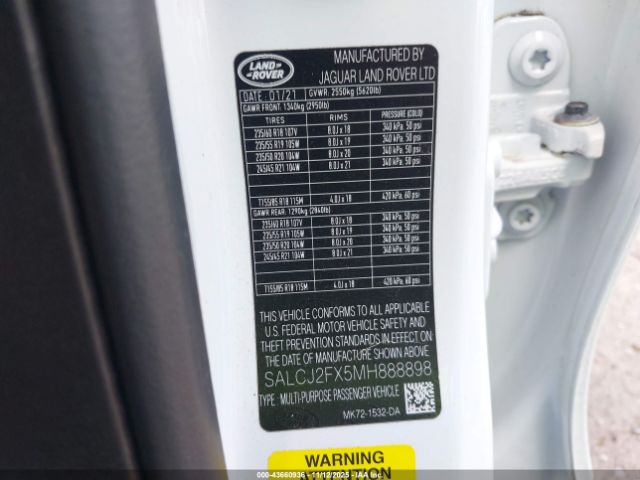 2021 LAND ROVER DISCOVERY SPORT SALCJ2FX5MH888898 Photo 8