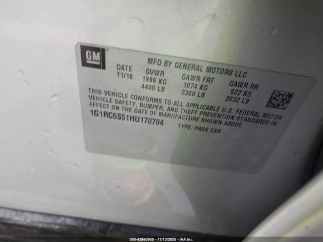 2017 CHEVROLET VOLT 1G1RC6S51HU170794 Photo 8