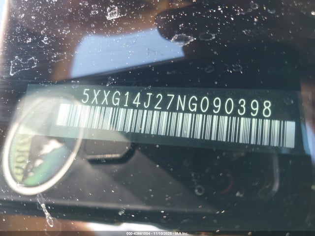5XXG14J27NG090398 KIA K5 LXS