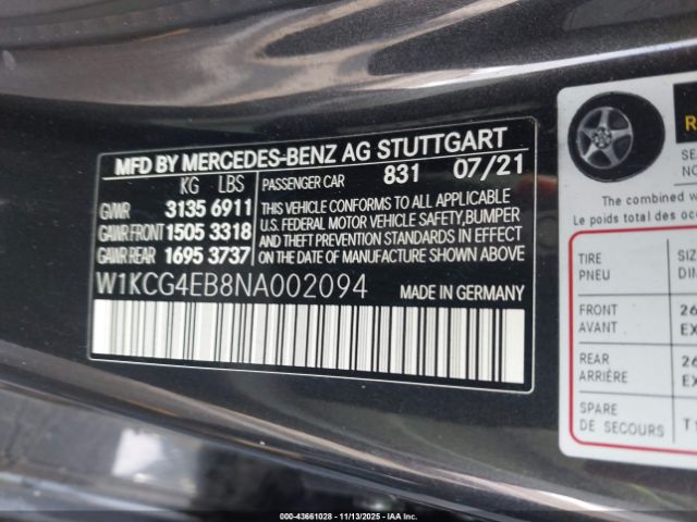 2022 MERCEDES-BENZ EQS 580 W1KCG4EB8NA002094 Photo 8
