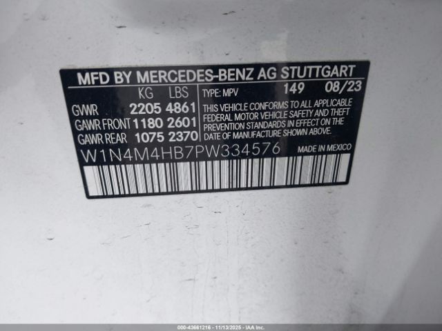 2023 MERCEDES-BENZ GLB 250 W1N4M4HB7PW334576 Photo 8