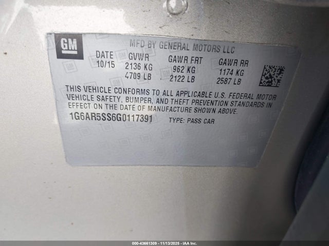 2016 CADILLAC CTS 1G6AR5SS6G0117391 Photo 8