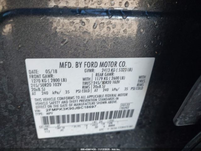 2018 FORD EDGE 2FMPK3K90JBC18697 Photo 8