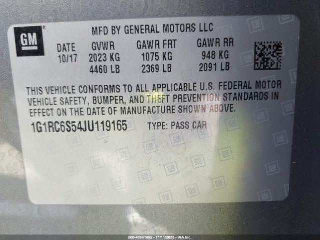 2018 CHEVROLET VOLT 1G1RC6S54JU119165 Photo 8