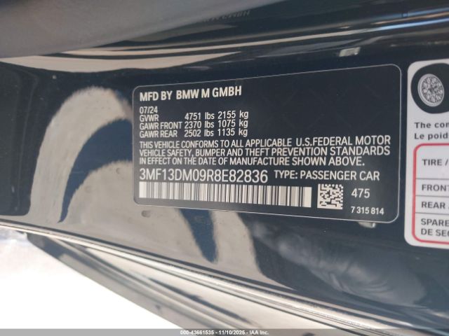 2024 BMW M2 3MF13DM09R8E82836 Photo 8