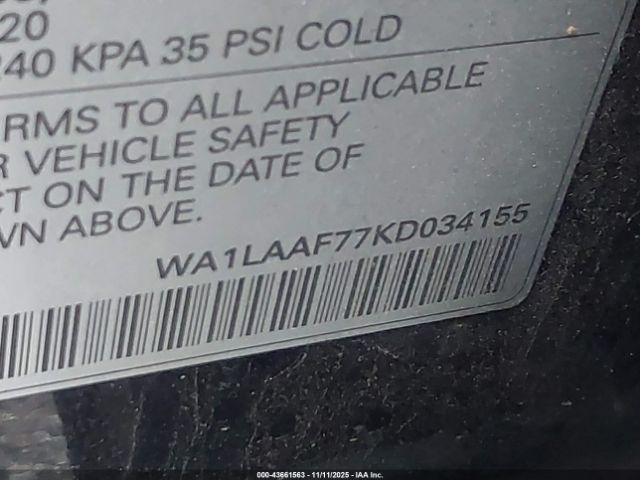 2019 AUDI Q7 WA1LAAF77KD034155 Photo 8