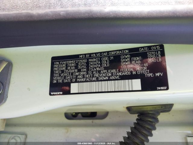 2015 VOLVO XC60 YV4612RM5F2729260 Photo 8