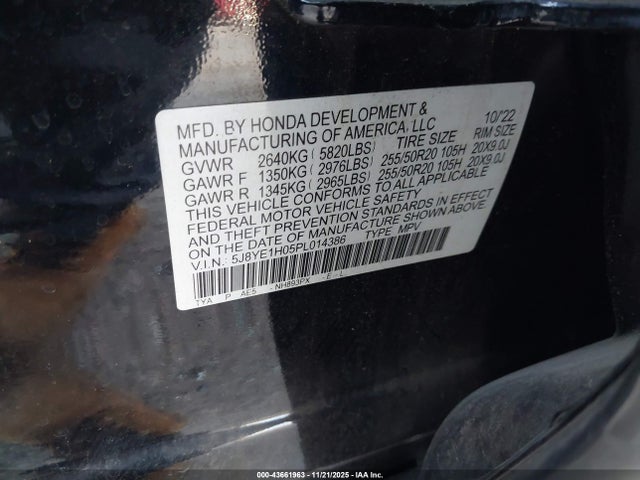 2023 Acura Mdx A-spec მანქანა იყიდება აუქციონზე, vin: 5J8YE1H05PL014386, აუქციონის ნომერი: 43661963