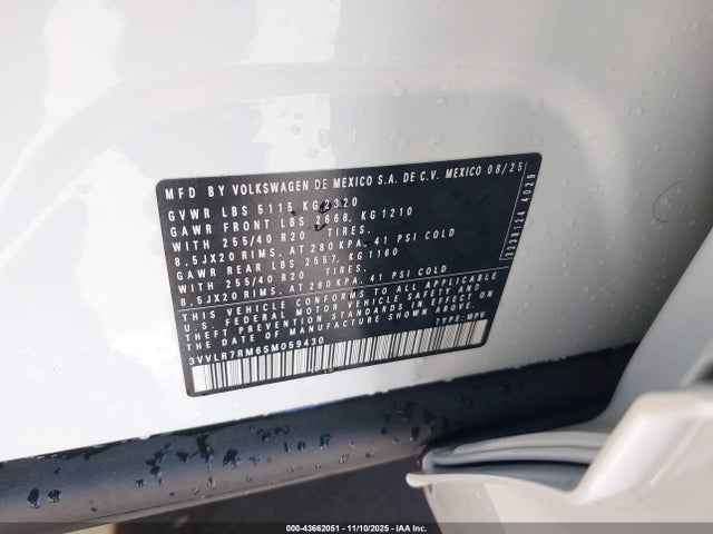 2025 VOLKSWAGEN TIGUAN 3VVLR7RM6SM059430 Photo 8