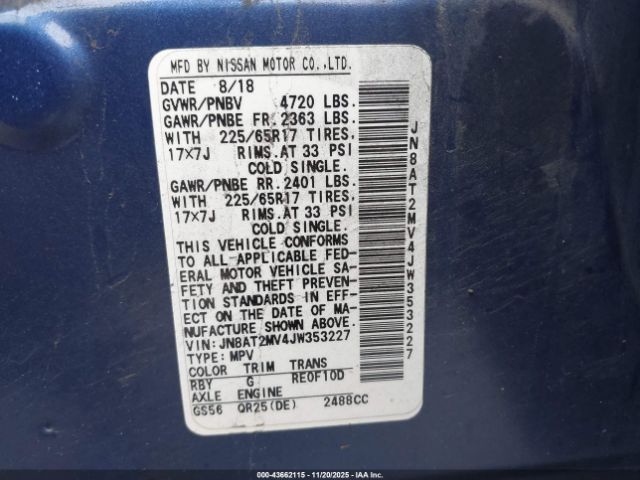 2018 NISSAN ROGUE JN8AT2MV4JW353227 Photo 8