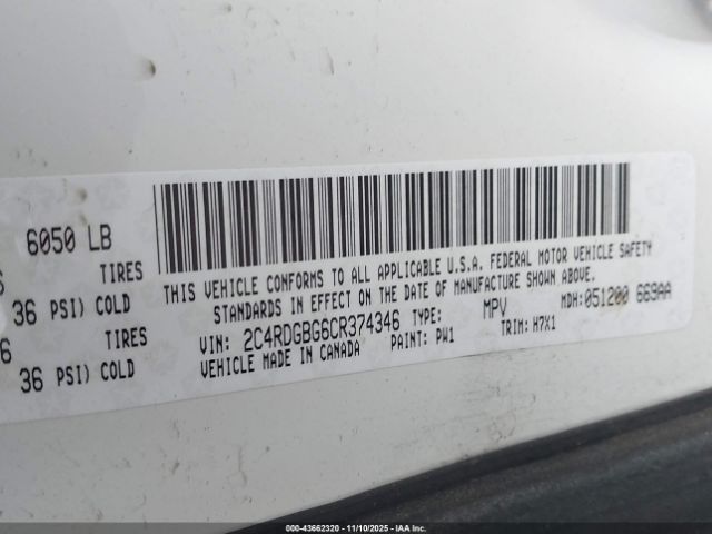 2012 DODGE GRAND CARAVAN 2C4RDGBG6CR374346 Photo 8