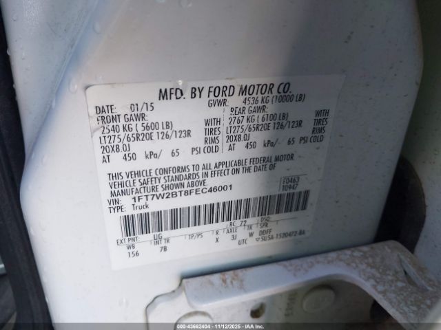 2015 FORD F-250 1FT7W2BT8FEC46001 Photo 8