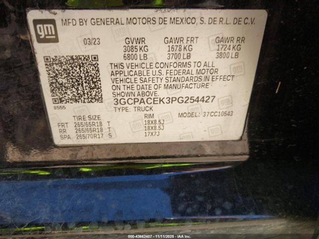 2023 CHEVROLET SILVERADO 1500 3GCPACEK3PG254427 Photo 8