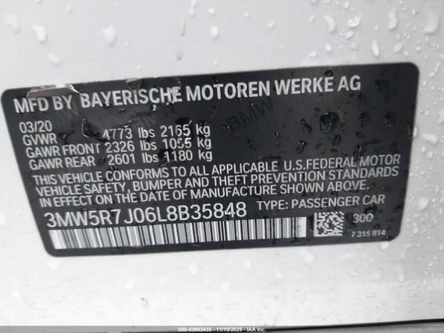 2020 BMW 330I 3MW5R7J06L8B35848 Photo 8