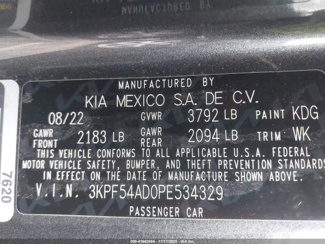 KIA Forte Gt-line 2023 3KPF54AD0PE534329 Image 9