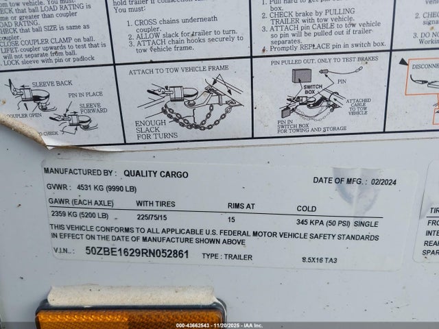 50ZBE1629RN052861 Quality 16&amp;#39; Enclosed Cargo