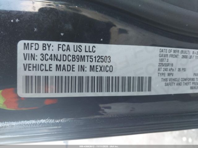 2021 JEEP COMPASS 3C4NJDCB9MT512503 Photo 8