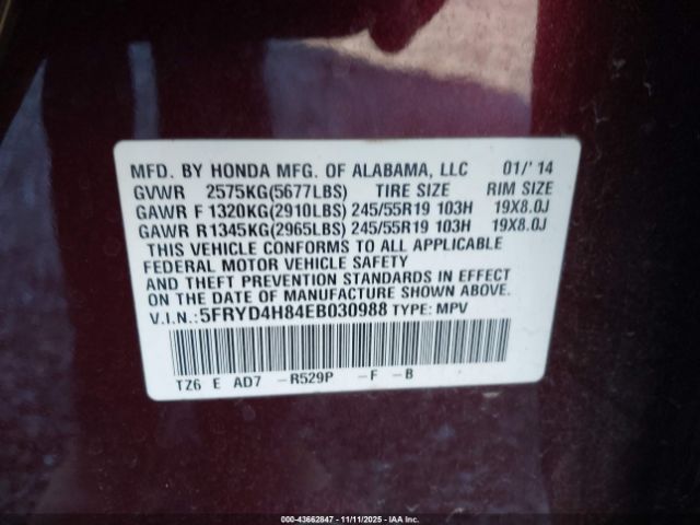 2014 ACURA MDX 5FRYD4H84EB030988 Photo 8