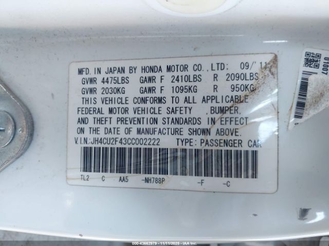 2012 ACURA TSX JH4CU2F43CC002222 Photo 8