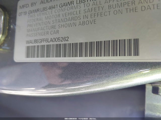 2020 AUDI A3 WAUBEGFF6LA005262 Photo 8
