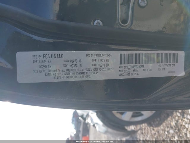 Dodge Dart 2015 1C3CDFBB2FD236836 Image 9