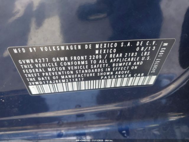 2014 VOLKSWAGEN JETTA 3VWD17AJ6EM211817 Photo 8