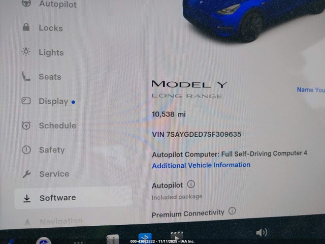2025 TESLA MODEL Y 7SAYGDED7SF309635 Photo 6