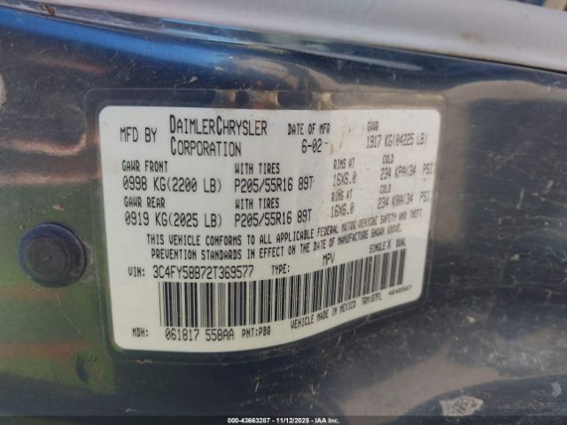 2002 CHRYSLER PT CRUISER 3C4FY58B72T369577 Photo 8
