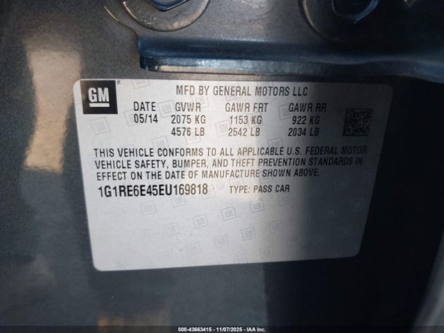 2014 CHEVROLET VOLT 1G1RE6E45EU169818 Photo 8