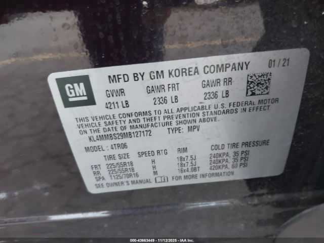 2021 BUICK ENCORE GX KL4MMBS29MB127172 Photo 8