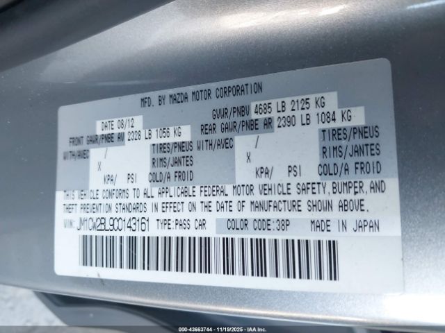 2012 MAZDA MAZDA5 JM1CW2BL9C0143161 Photo 8