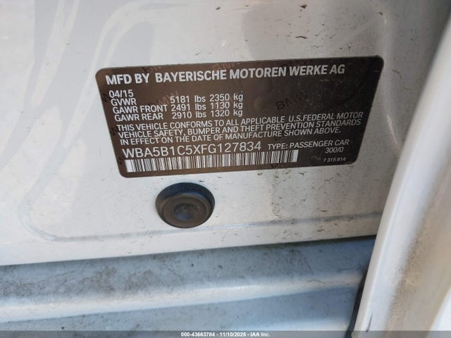 2015 BMW 535I WBA5B1C5XFG127834 Photo 8