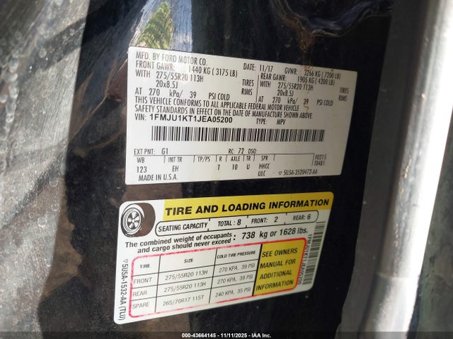 1FMJU1KT1JEA05200 Ford Expedition Limited
