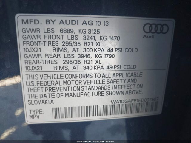 2014 AUDI Q7 WA1DGAFE1ED007507 Photo 8