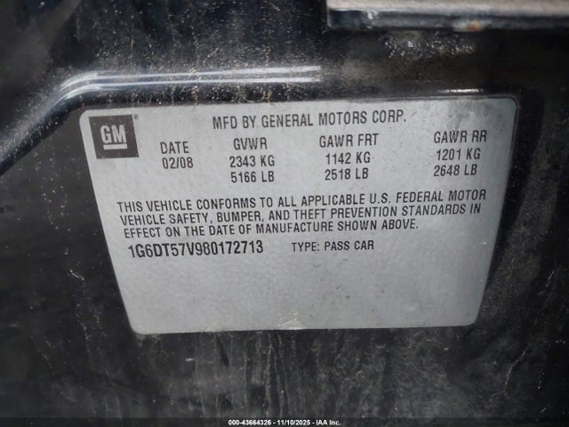 2008 CADILLAC CTS 1G6DT57V980172713 Photo 8