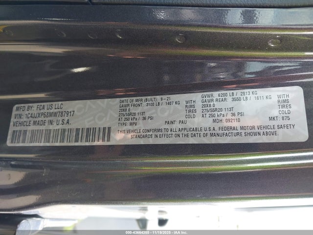 2021 JEEP WRANGLER 4XE 1C4JJXP68MW787917 Photo 8