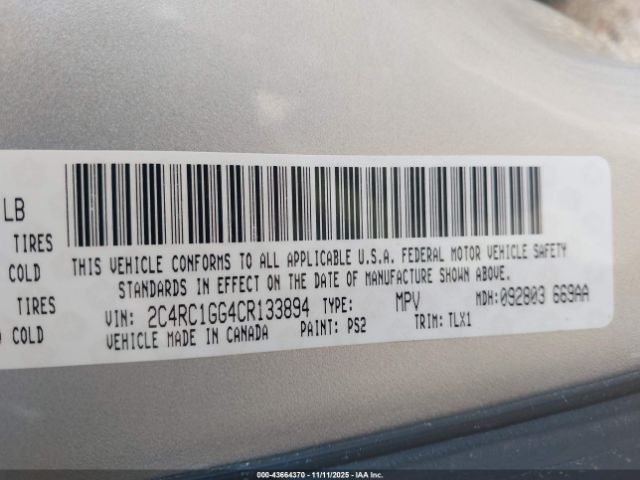 2012 CHRYSLER TOWN & COUNTRY 2C4RC1GG4CR133894 Photo 8