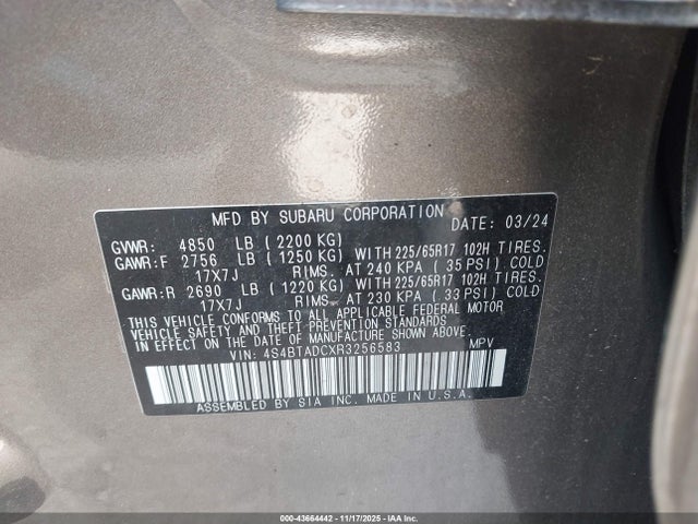 4S4BTADCXR3256583 Subaru Outback Premium