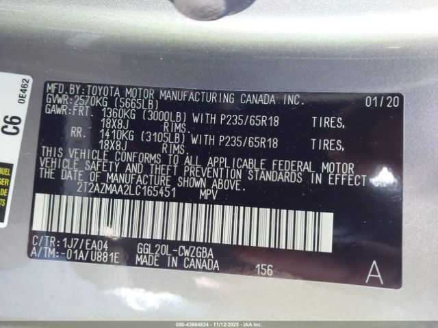 2020 LEXUS RX 350 2T2AZMAA2LC165451 Photo 8