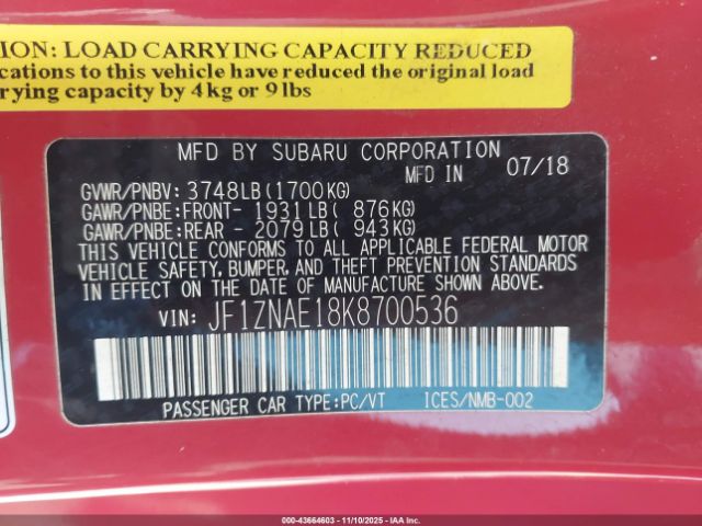 2019 TOYOTA 86 JF1ZNAE18K8700536 Photo 8