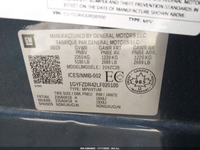 2020 CADILLAC XT4 1GYFZDR42LF020100 Photo 8