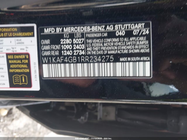 2024 MERCEDES-BENZ C 300 W1KAF4GB1RR234275 Photo 8