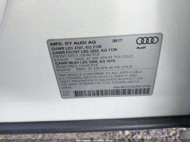 2018 AUDI Q3 WA1BCCFS9JR013704 Photo 8