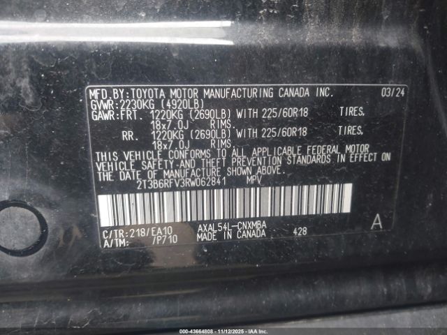 2024 TOYOTA RAV4 HYBRID 2T3B6RFV3RW062841 Photo 8