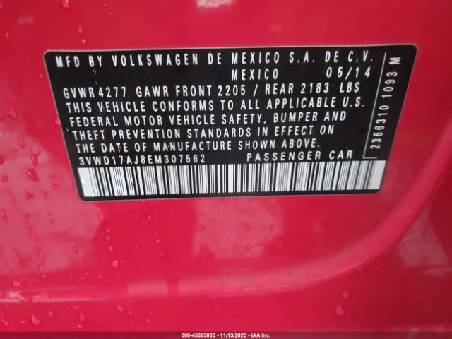 2014 VOLKSWAGEN JETTA 3VWD17AJ8EM307562 Photo 8