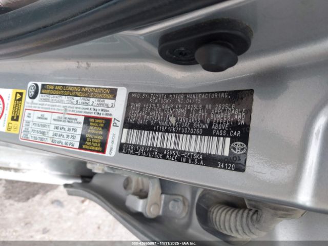 2015 TOYOTA CAMRY 4T1BF1FK7FU070260 Photo 8