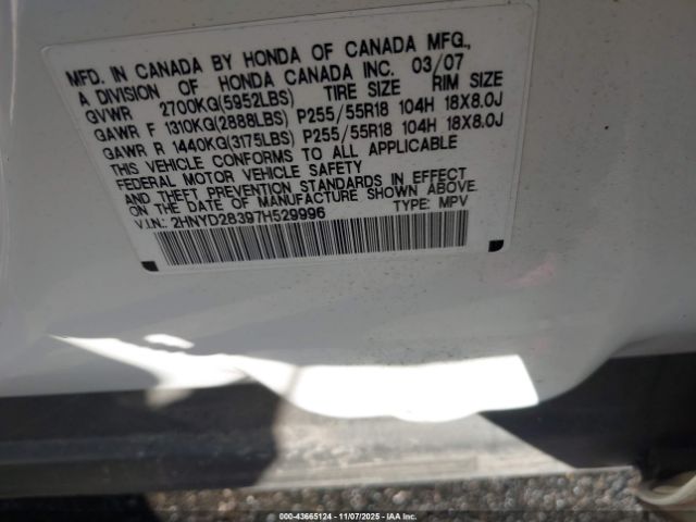 2007 ACURA MDX 2HNYD28397H529996 Photo 8