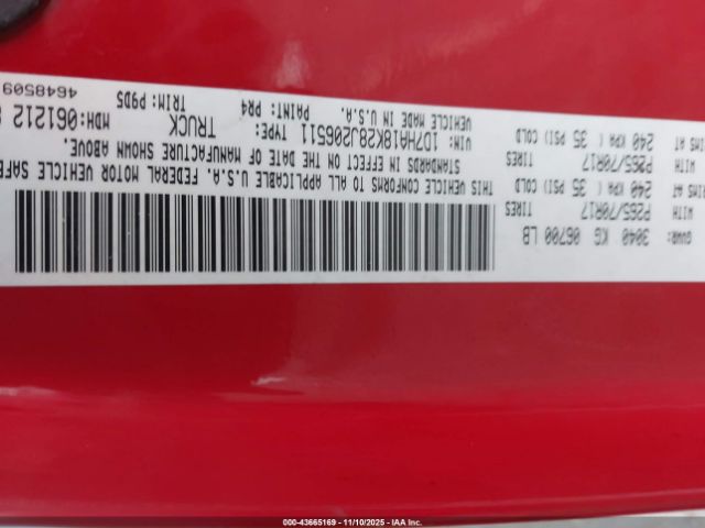 2008 DODGE RAM 1500 1D7HA18K28J206511 Photo 8