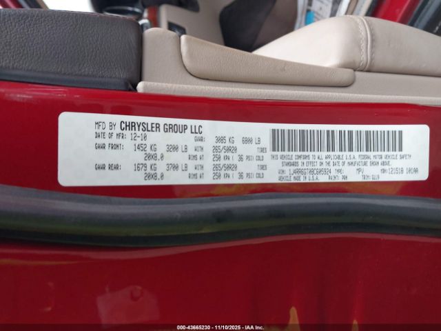 2011 JEEP GRAND CHEROKEE 1J4RR6GT0BC605924 Photo 8