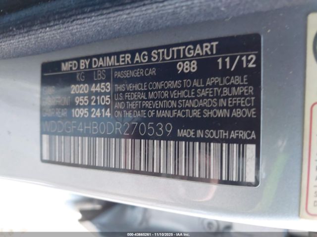 2013 MERCEDES-BENZ C 250 WDDGF4HB0DR270539 Photo 8